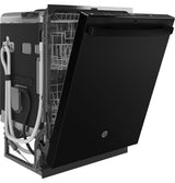 GE GDT670SGVBB - 24 in. Top Control Flush-Mount Dishwasher with 45 dBa Sound Level, 3rd-Rack & Dry Boost - Black