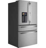 GE Profile ENERGY STAR 27.9 Cu. Ft. Smart 4-Door French-Door Refrigerator with Kitchen Assistant - PVD28HYYFS