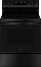 GE GRF500PVBB 30-inch Electric Range Black - Front View
