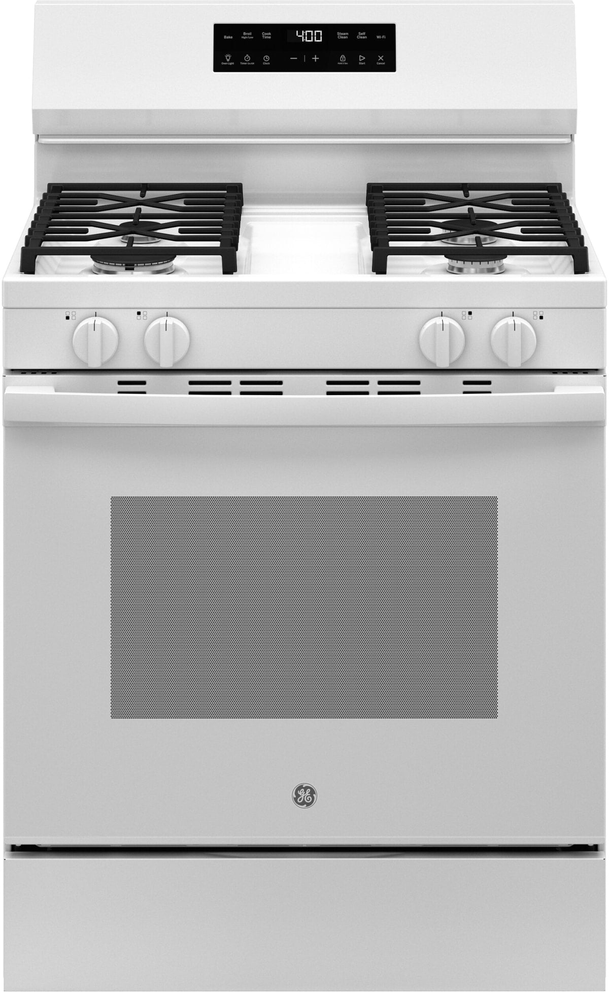 GE GGF400PVWW 30-inch Smart Gas Range White - Front View