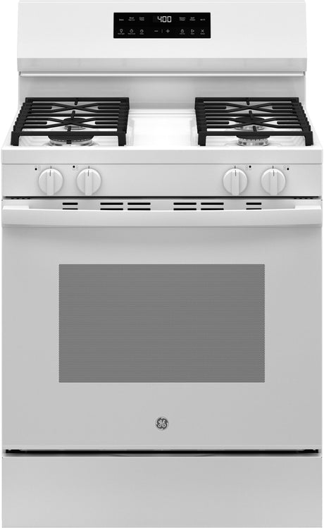 GE GGF400PVWW 30-inch Smart Gas Range White - Front View
