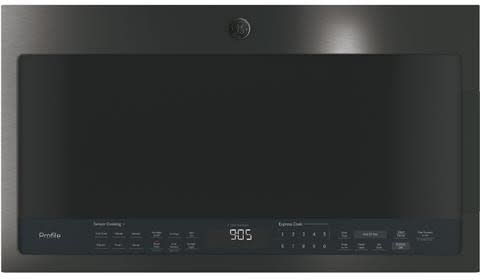 GE Profile 2.1 Cu. Ft. Over-the-Range Sensor Microwave Oven - Black Stainless