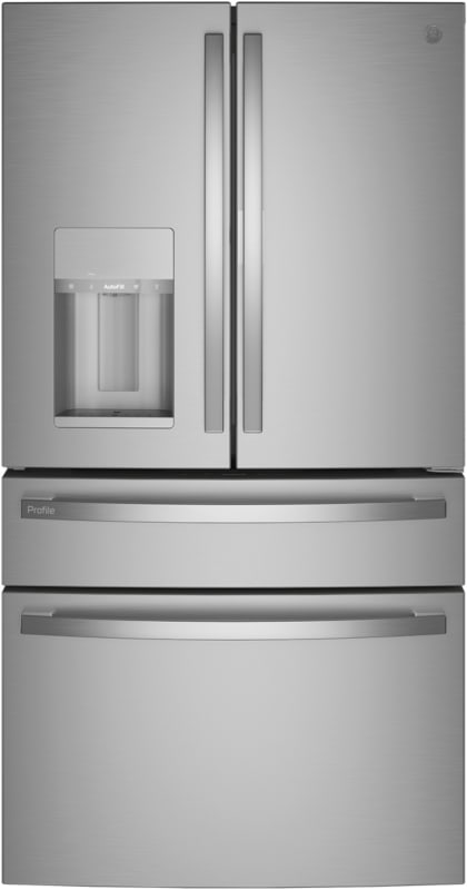 GE Profile PXD22BYPFS 4-Door French-Door Refrigerator - Front View