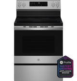 GE Profile PRF700AYFS 30 inch electric range front view