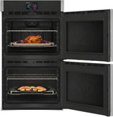 GE Profile PTD700RSZSS double wall oven with doors open