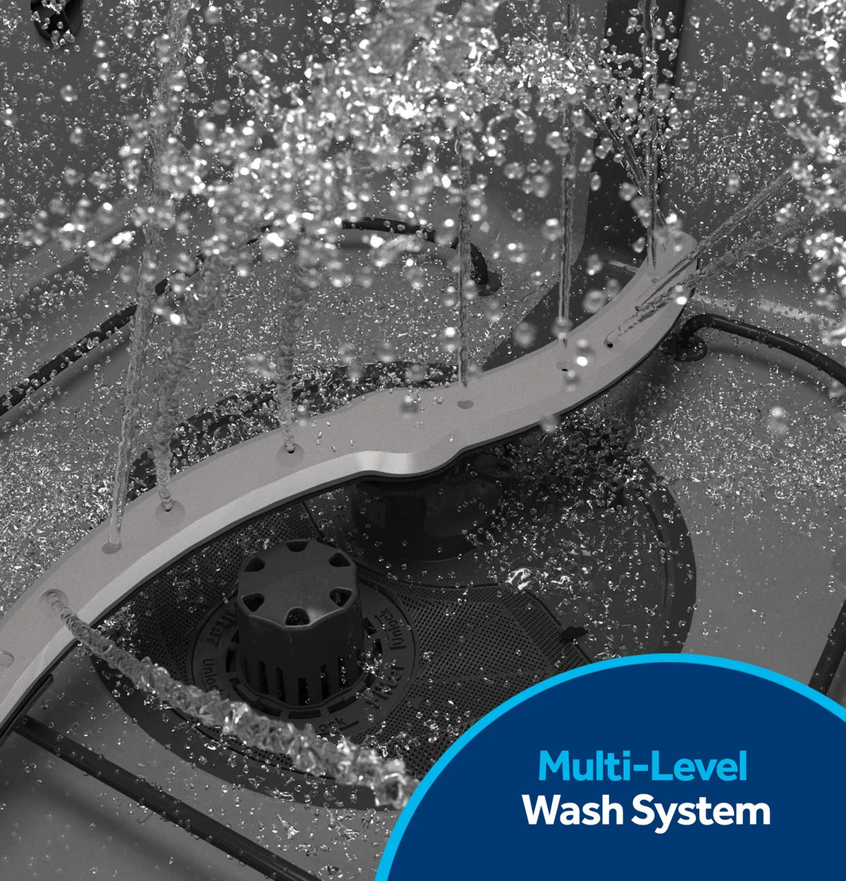 GE GDF450PGZWW multi-level wash system