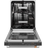 Café 24" CustomFit Smart Built-In Dishwasher with Ultra Wash & Dual Convection Ultra Dry, 16 Place Settings, 44 dBA - Matte Black with Brushed Stainless Handles