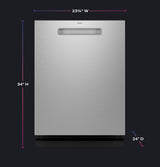 GE Profile(TM) ENERGY STAR(R) Fingerprint Resistant Top Control Stainless Interior Dishwasher with Microban(TM) Antimicrobial Protection with Sanitize Cycle - (PDP715SYVFS)