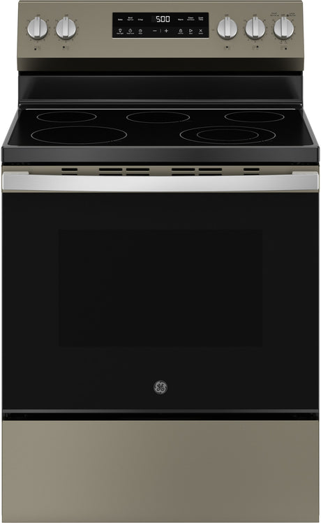 GE GRF500PVES 30-inch Electric Range Slate - Front View