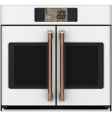 Café CTS90FP4ZW2 French-door single wall oven interior racks view