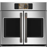 Café CTS90FP2ZS1 stainless steel wall oven installed in kitchen cabinetry