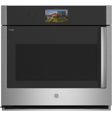 GE Profile PTS700LSZSS 30-inch Smart Single Wall Oven in Stainless Steel — front view