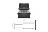 LG Laundry Pedestal Storage Drawer for 27" Front Load Washers and Dryers with Basket - Middle Black - (WDP6M) - LG