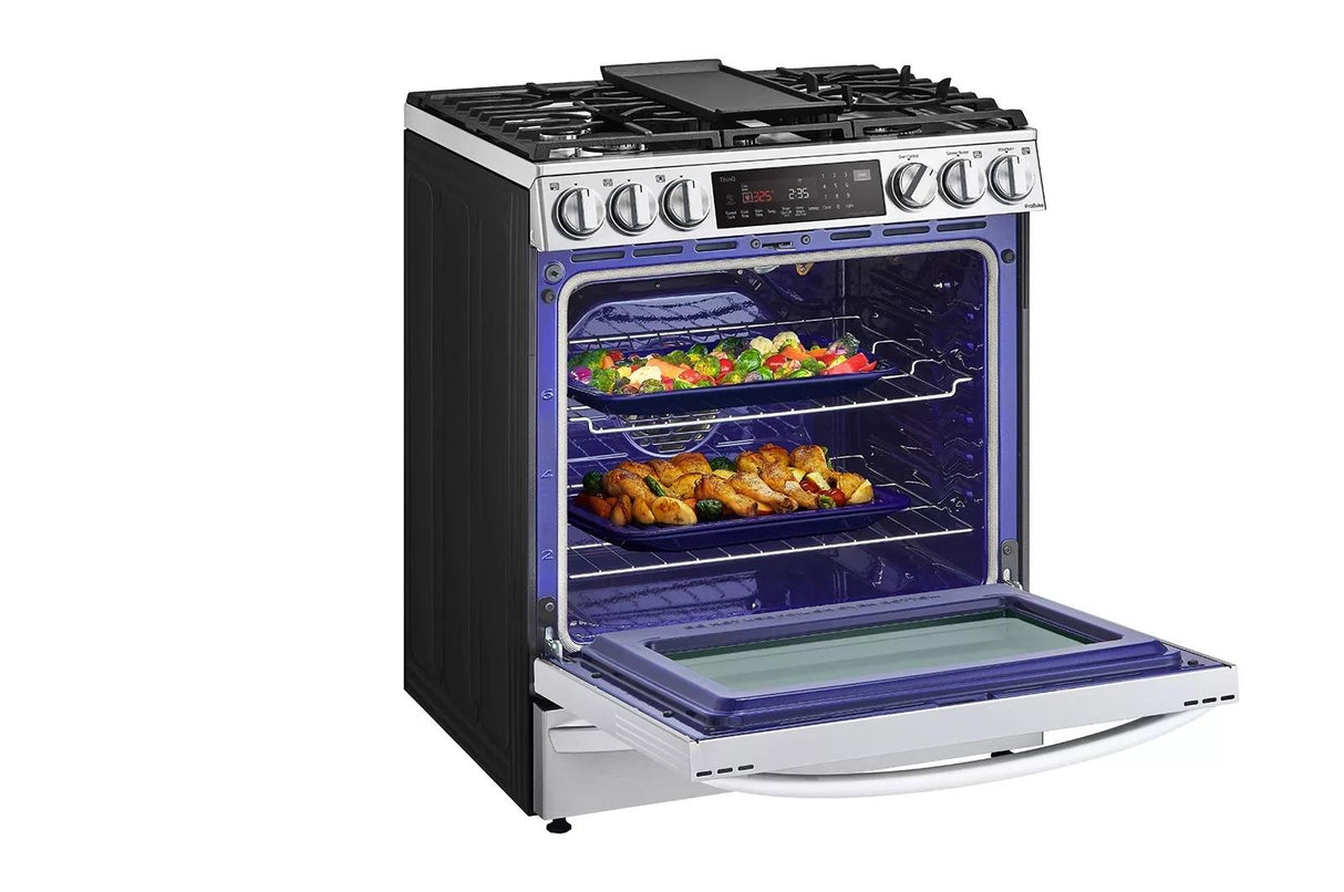 6.3 cu. ft. Smart Gas Slide-in Range with InstaView(R) ProBake Convection(R), Air Fry, and Air Sous Vide - (LSGL6337F)
