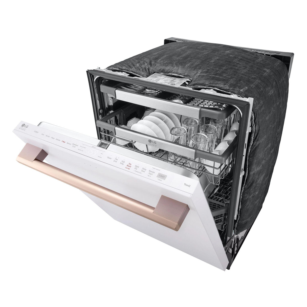 LG STUDIO Smart Top Control Dishwasher with 1-Hour Wash & Dry, QuadWash(R) Pro, TrueSteam(R) and Dynamic Heat Dry(TM) - (SDWB24W3)