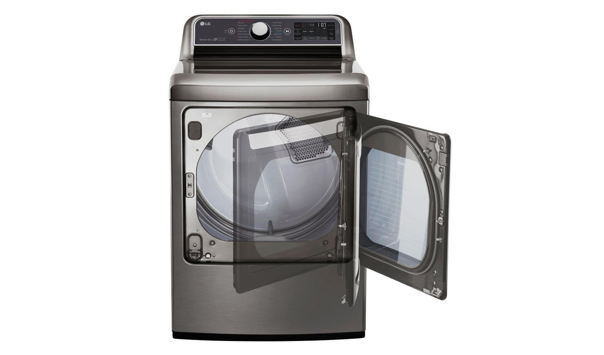 7.3 cu. ft. Ultra Large Capacity TurboSteam(TM) Electric Dryer with EasyLoad(TM) Door - (DLEX7600VE) - LG