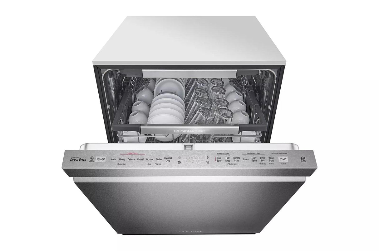 LG SIGNATURE Top Control Smart Wi-Fi Enabled Dishwasher with TrueSteam(R) and QuadWash(TM) - (LUDP8908SN)