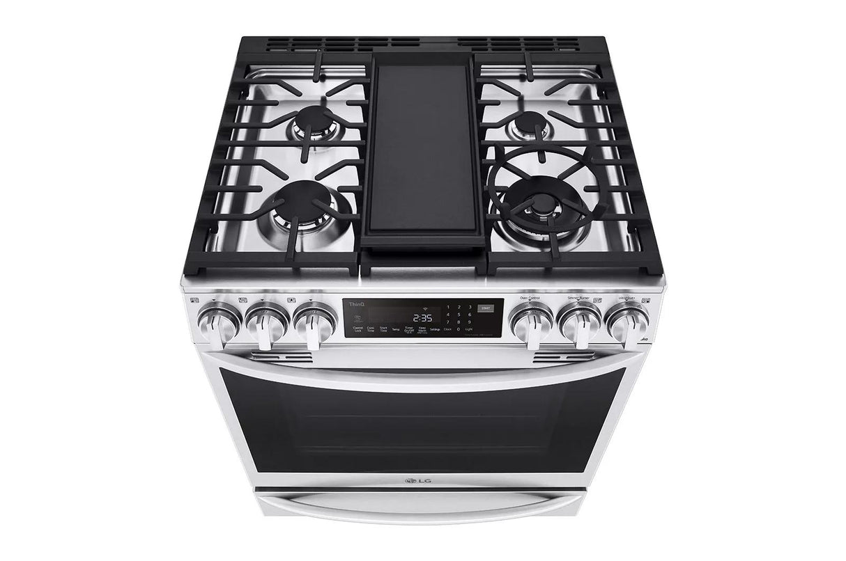 6.3 cu. ft. Smart Gas Slide-in Range with InstaView(R) ProBake Convection(R), Air Fry, and Air Sous Vide - (LSGL6337F)