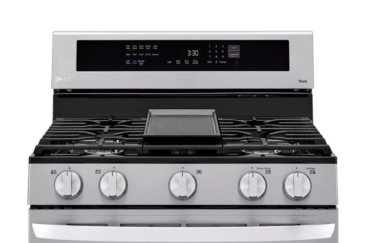 5.8 cu ft. Smart Wi-Fi Enabled True Convection InstaView(R) Gas Range with Air Fry - (LRGL5825F)