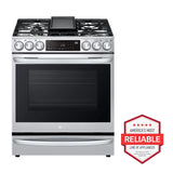 6.3 cu. ft. Smart Gas Slide-in Range with InstaView(R) ProBake Convection(R), Air Fry, and Air Sous Vide - (LSGL6337F)