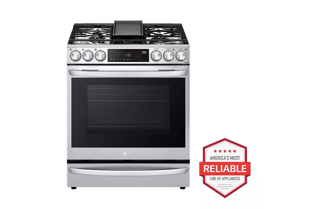 6.3 cu. ft. Smart Gas Slide-in Range with InstaView(R) ProBake Convection(R), Air Fry, and Air Sous Vide - (LSGL6337F)
