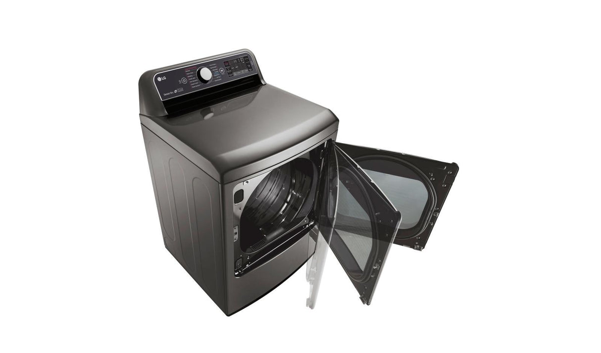 7.3 cu. ft. Ultra Large Capacity TurboSteam(TM) Gas Dryer with EasyLoad(TM) Door - (DLGX7601VE) - LG