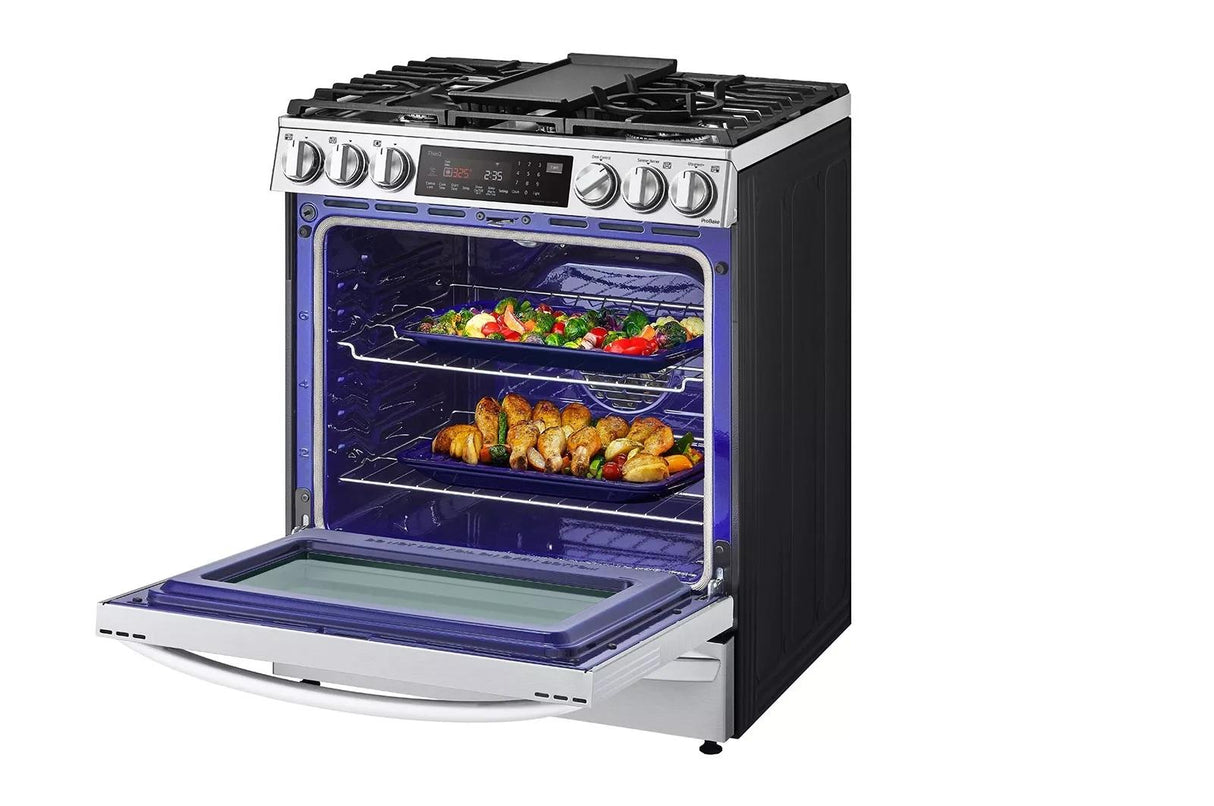 6.3 cu. ft. Smart Gas Slide-in Range with InstaView(R) ProBake Convection(R), Air Fry, and Air Sous Vide - (LSGL6337F)