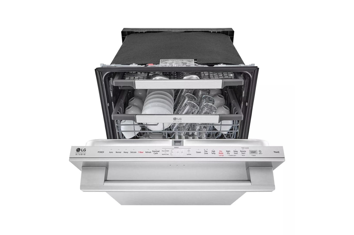 LG STUDIO Smart Top Control Dishwasher with 1-Hour Wash & Dry, QuadWash(R) Pro, TrueSteam(R) and Dynamic Heat Dry(TM) - (SDWB24S3)
