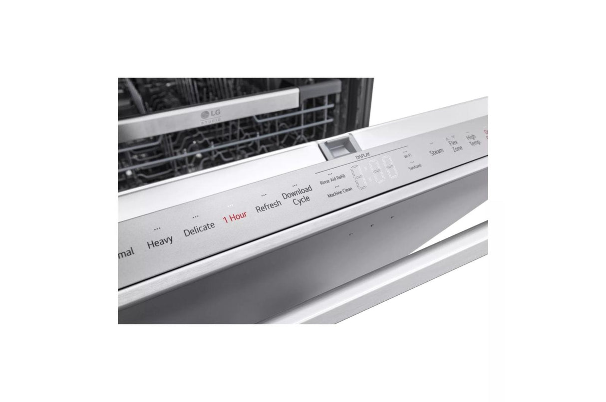 LG STUDIO Smart Top Control Dishwasher with 1-Hour Wash & Dry, QuadWash(R) Pro, TrueSteam(R) and Dynamic Heat Dry(TM) - (SDWB24S3)