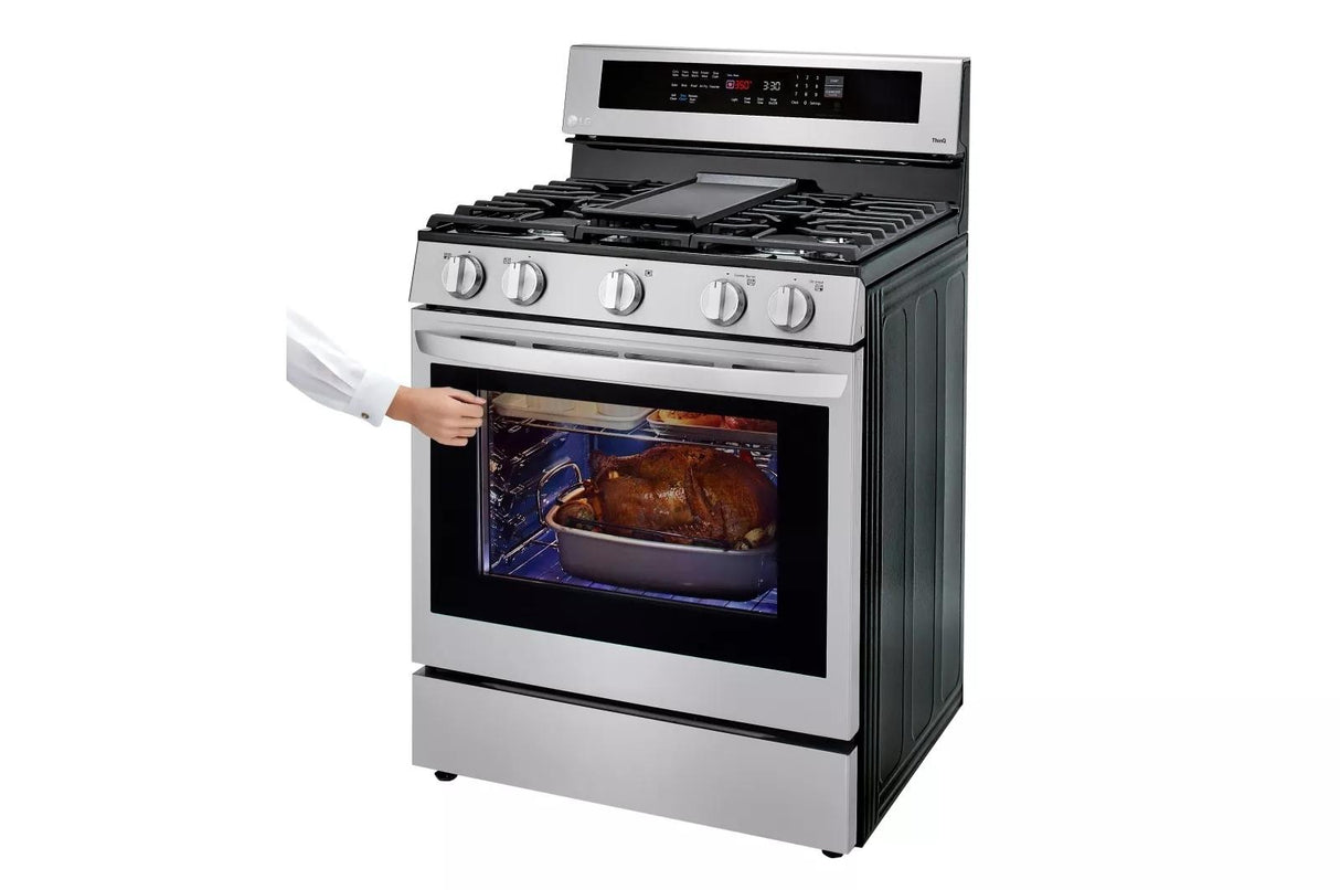 5.8 cu ft. Smart Wi-Fi Enabled True Convection InstaView(R) Gas Range with Air Fry - (LRGL5825F)