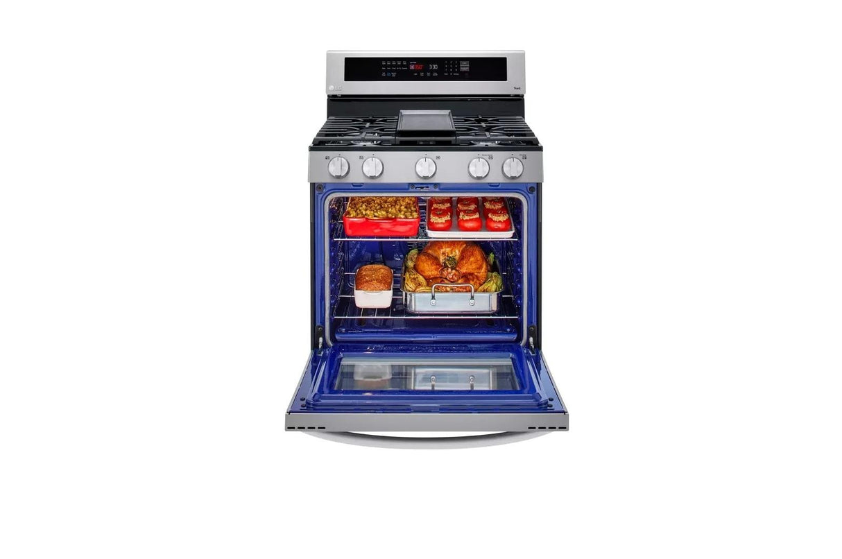 5.8 cu ft. Smart Wi-Fi Enabled True Convection InstaView(R) Gas Range with Air Fry - (LRGL5825F)