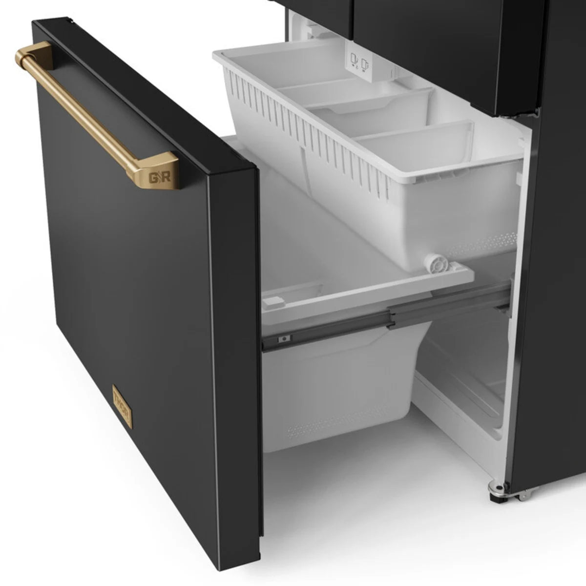 Gordon Ramsay Series by Thor Kitchen 20.3 Cu. Ft. Counter Depth Refrigerator with Bronze Hardware - Black(RF3621CTD00BRZ)