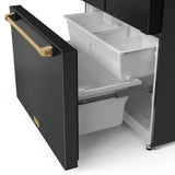 Gordon Ramsay Series by Thor Kitchen 20.3 Cu. Ft. Counter Depth Refrigerator with Bronze Hardware - Black(RF3621CTD00BRZ)