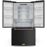 Gordon Ramsay Series by Thor Kitchen 20.3 Cu. Ft. Counter Depth Refrigerator with Bronze Hardware - Black(RF3621CTD00BRZ)