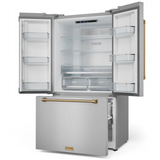 Thor Kitchen 36-inch, 20.3 cu. ft. Counter-Depth French 3-Door Refrigerator with Ice Maker RF3621CTD99-BRZ
