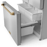 Thor Kitchen 36-inch, 20.3 cu. ft. Counter-Depth French 3-Door Refrigerator with Ice Maker RF3621CTD99-BRZ