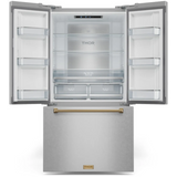 Thor Kitchen 36-inch, 20.3 cu. ft. Counter-Depth French 3-Door Refrigerator with Ice Maker RF3621CTD99-BRZ