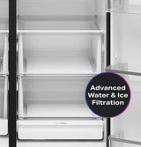 GE Profile PKE24QYYFS refrigerator interior view
