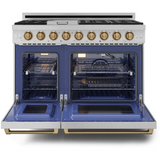 48 Inch Professional Lp Range With Pro-style Knobs In Stainless Steel/bronze Gordon Ramsay Series - RSG48ELPBRZ