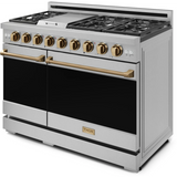 48 Inch Professional Lp Range With Pro-style Knobs In Stainless Steel/bronze Gordon Ramsay Series - RSG48ELPBRZ