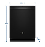 GE GDT670SFVDS - 24 in. Top Control Flush-Mount Dishwasher with 45 dBa Sound Level, 3rd-Rack & Dry Boost - Black Slate