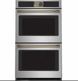 Café CTD90DP2ZS1 double wall oven with Brushed Bronze handle hardware