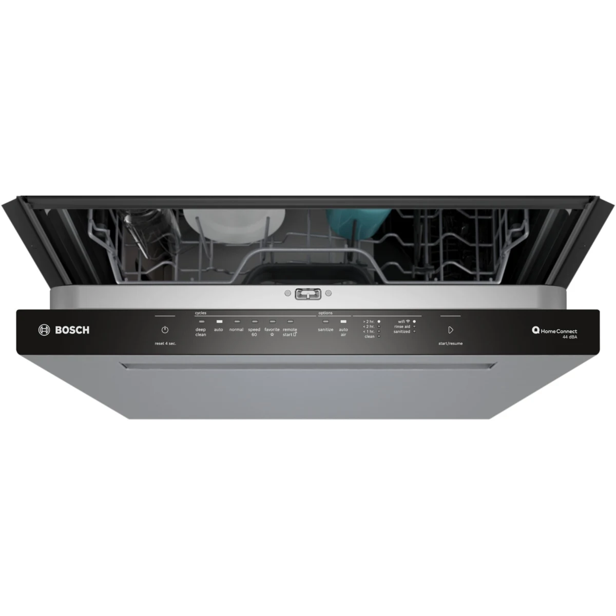 24 Inch Fully Integrated Built-In Smart Dishwasher with 16 Place Setting Capacity, 7 Wash Cycles, Standard 3rd Rack, 44 dBA Noise Level, Zone Wash, AutoAir®, Home Connect™, Stainless Steel Anti-Fingerprint, NSF® Certified and ENERGY STAR® Certified