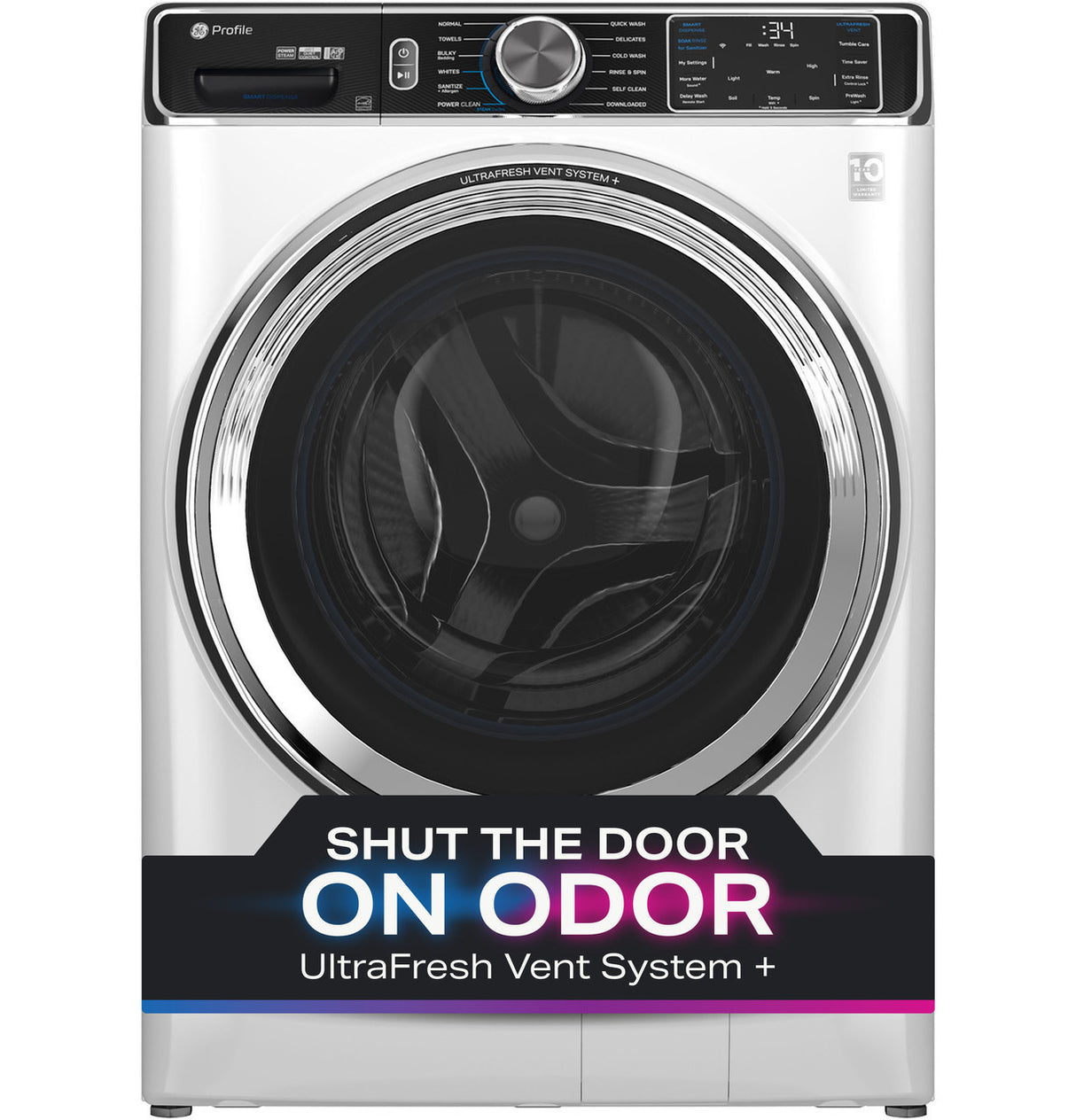GE Profile PFW870SSVWW 5.3 cu. ft. front load washer in White