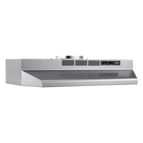 Broan F4030SF 30 in. under-cabinet range hood in stainless, front view