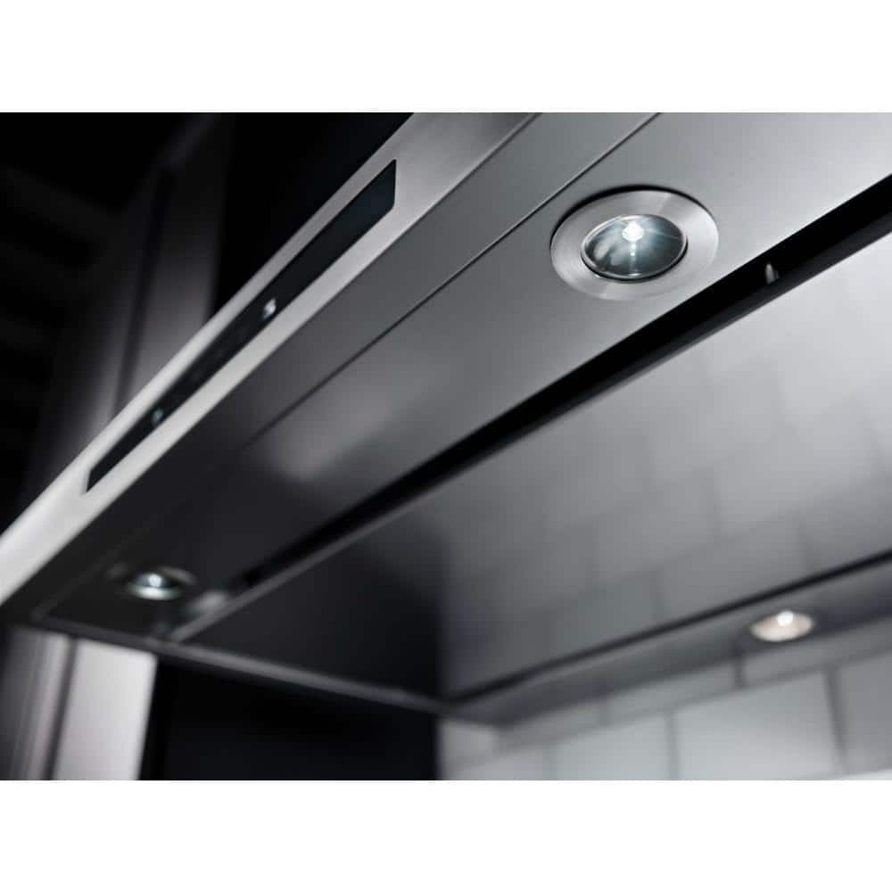 KitchenAid KVWB600DSS stainless canopy range hood controls