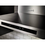 KitchenAid KVWB606DSS stainless canopy range hood underside