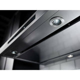 KitchenAid KVWB606DSS stainless canopy range hood installed