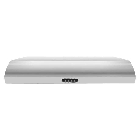 Whirlpool UXT5230BDS stainless range hood front view