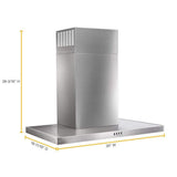 Whirlpool WVW57UC0FS stainless wall range hood installed